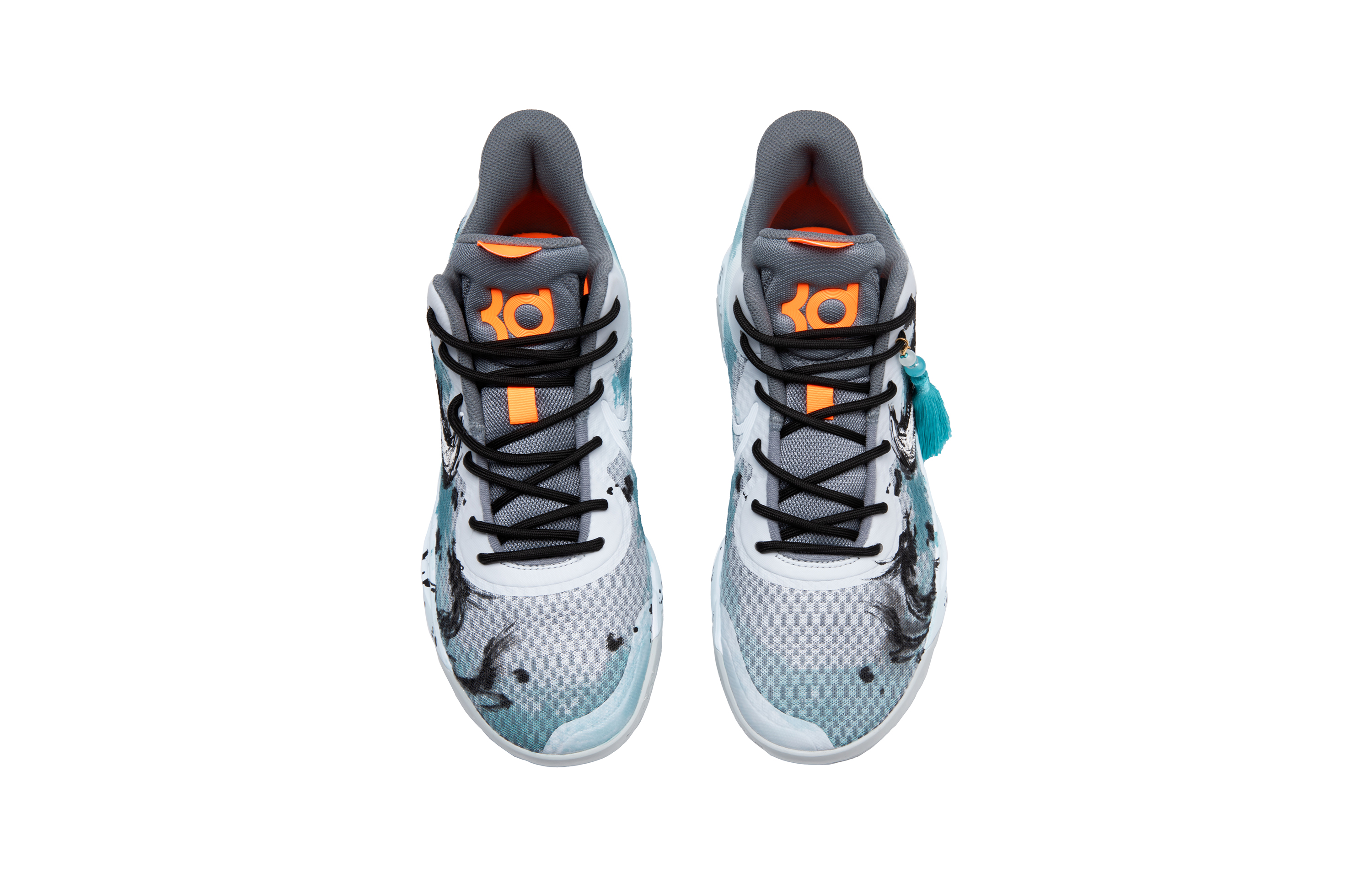 Nike KD Trey 5 IX Fighting The Holy Sun Slip Resistant Abrasion Resistant Mid top Basketball Shoes Unisex Cyan Black