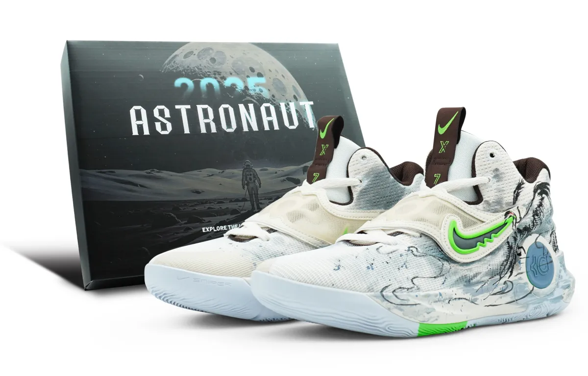Nike KD Trey 5 X Cushioning Moisture Wicking Low top Basketball Shoes Men's White Gray Green