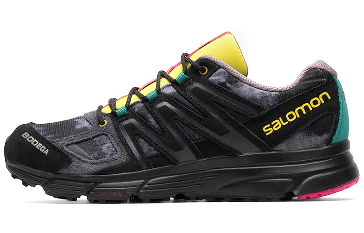 SALOMON x Bodega X Mission 4 Suede Mesh Cushioning Slip Resistant Abrasion Resistant Low top Outdoor Shoes Unisex Black