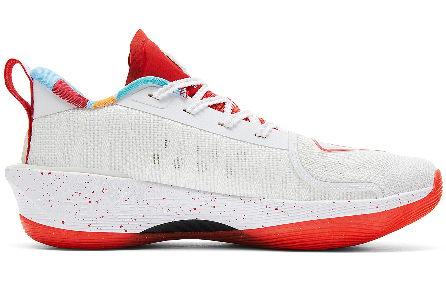 PEAK Cushioning Slip Resistant Abrasion Resistant Rebound Anti Twist Low top Basketball Shoes Men’s Baymax Red