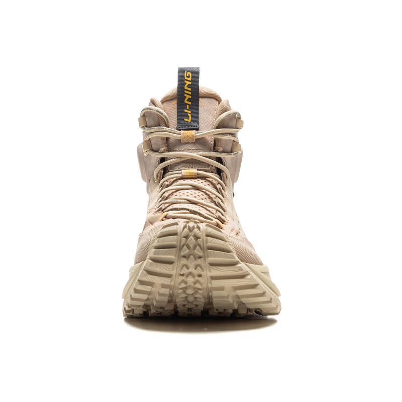 Li Ning Outdoor CF Tracing High top Hiking Shoes Unisex Brown Yellow