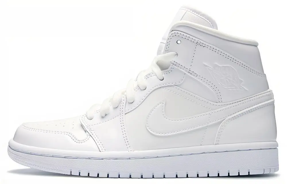 Jordan 1 Mid Triple White Women's