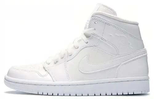 Jordan 1 Mid Triple White Women's
