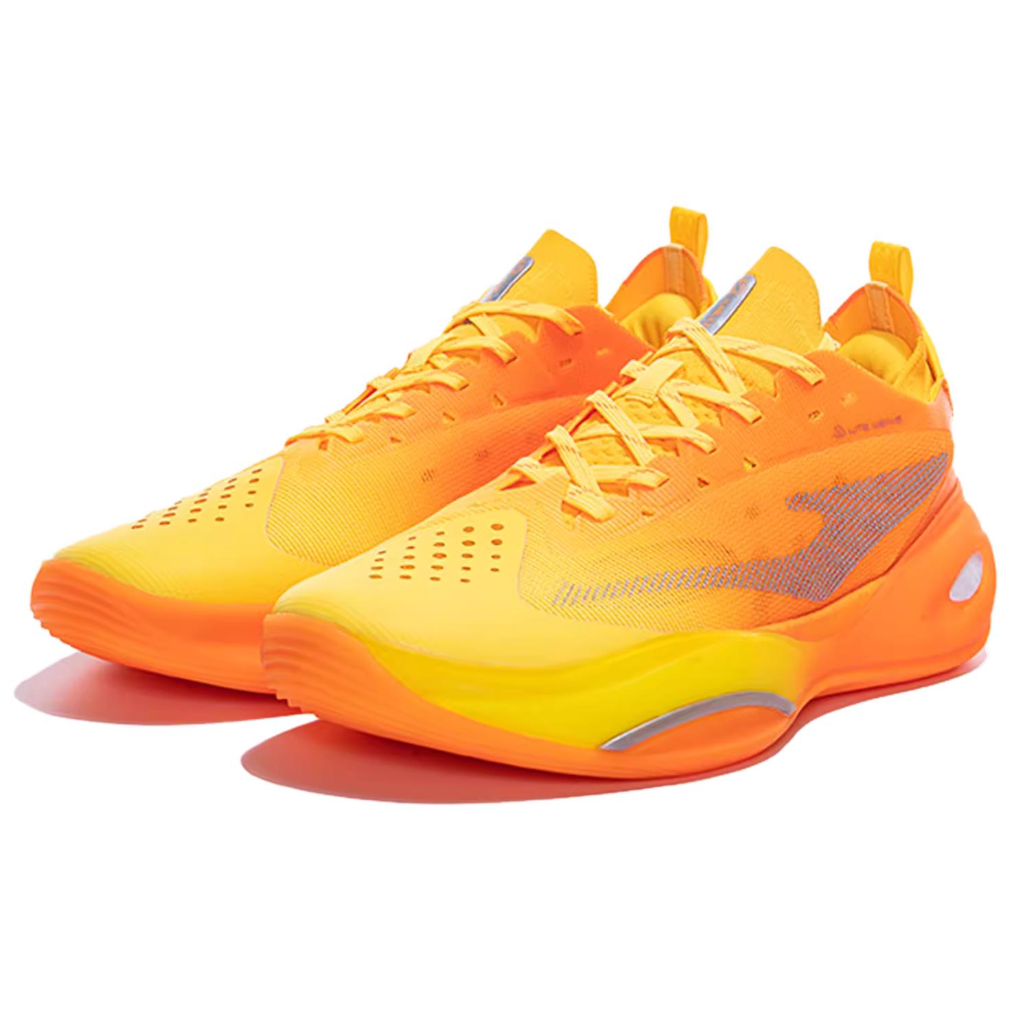 Erke Abrasion Resistant Breathable Abrasion Resistant Breathable Low top Basketball Shoes Men’s Neon Honey Orange