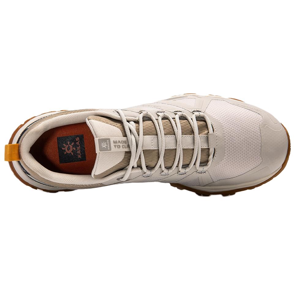 KAILAS Fabric Cushioning Slip Resistant Low top Hiking Shoes Men’s Taupe Gray