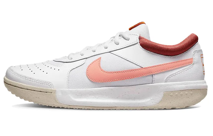 Nike Zoom Court Lite 3 Low Top Tennis Shoes White/Pink Women's
