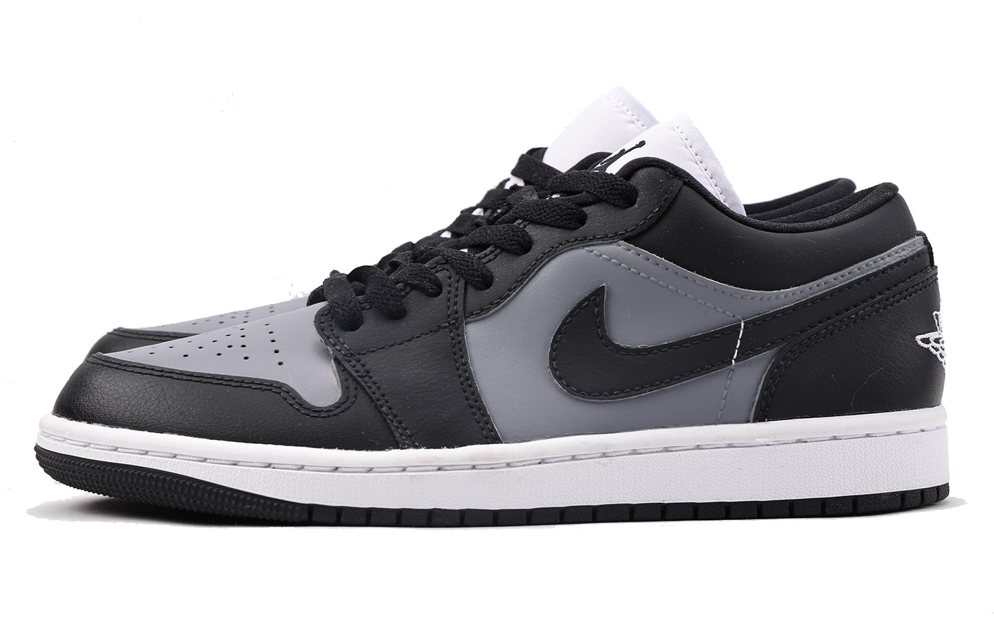 Jordan Air Jordan 1 Slip Resistant Coverage Low top Vintage Basketball Shoes Women’s Black Gray