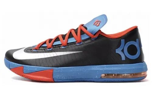 Nike KD 6 Away Sports Practical Non-slip Lightweight Low-top Basketball Shoes Men's Black Blue