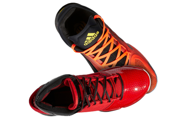 Мужские кроссовки adidas D rose 11 Bundle Pack 1.0+11 (красный / черный / белый / желтый) — Красный / чёрный / белый / жёлтый — фото 5