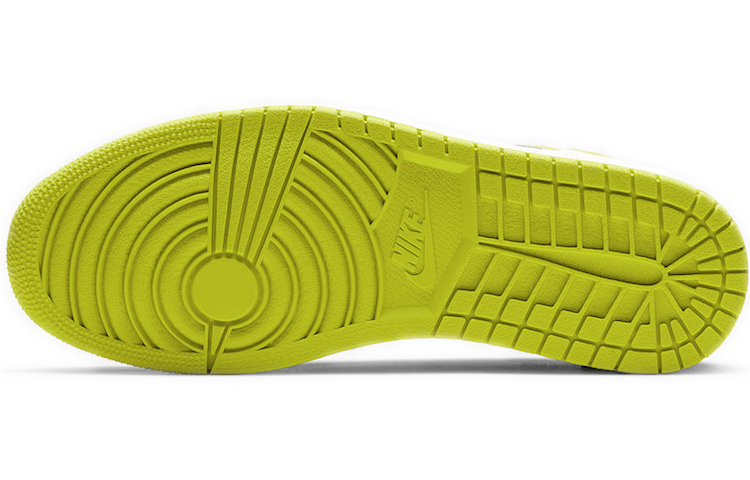 Кроссовки Jordan Air Jordan 1 cyber green (неоново-зеленые) — 荧光绿 — фото 6