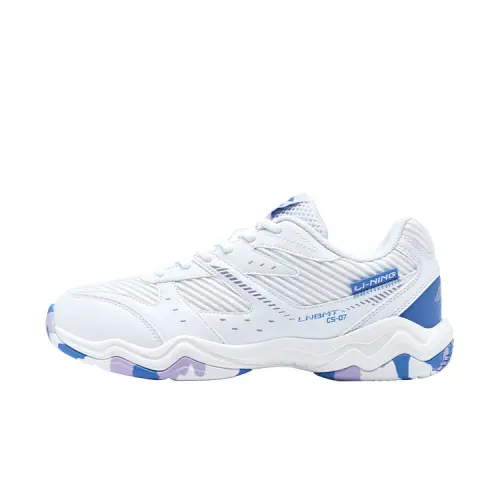 Li Ning Low top Badminton Shoes Unisex White Purple