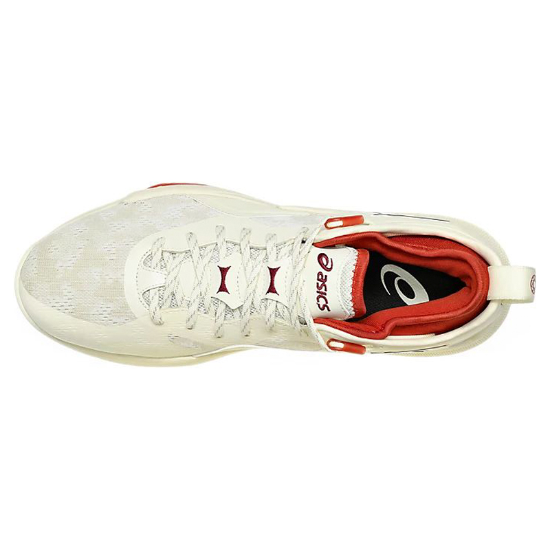 ASICS Nova Surge 2 Cushioning Slip Resistant Abrasion Resistant Coverage Low top Basketball Shoes Unisex Beige Red