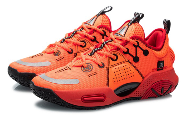 Li Ning All City 9 Basketball Shoes Men’s Low Top Neon Glow Orange