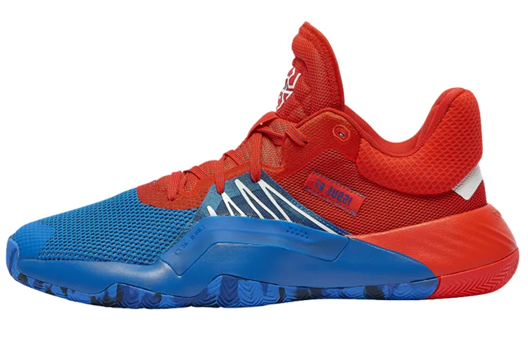 Adidas D.O.N. Issue #1 Mitchell 1 Fabric Slip Resistant Abrasion Resistant Low top Basketball Shoes Men's Red Blue