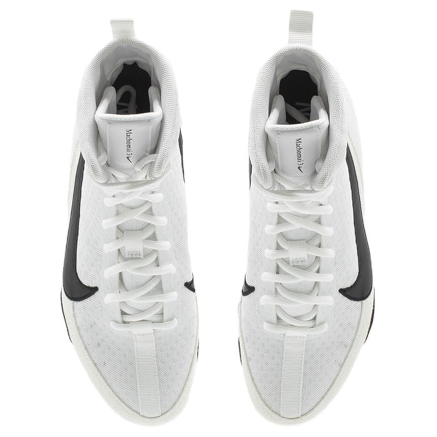 Nike MACHOMAI 3 Abrasion Resistant Breathable High top Training Shoes Unisex White Black