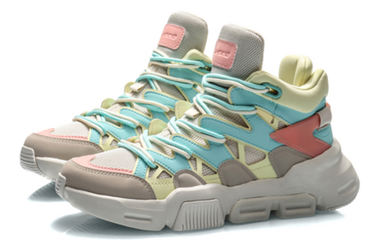 Li Ning Slip Resistant And Breathable Slip Resistant And Breathable High top Vintage Basketball Shoes Women’s