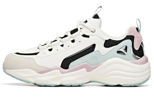 ANTA Chunky Sneakers Women's Low Top Ivory White/Black/Green