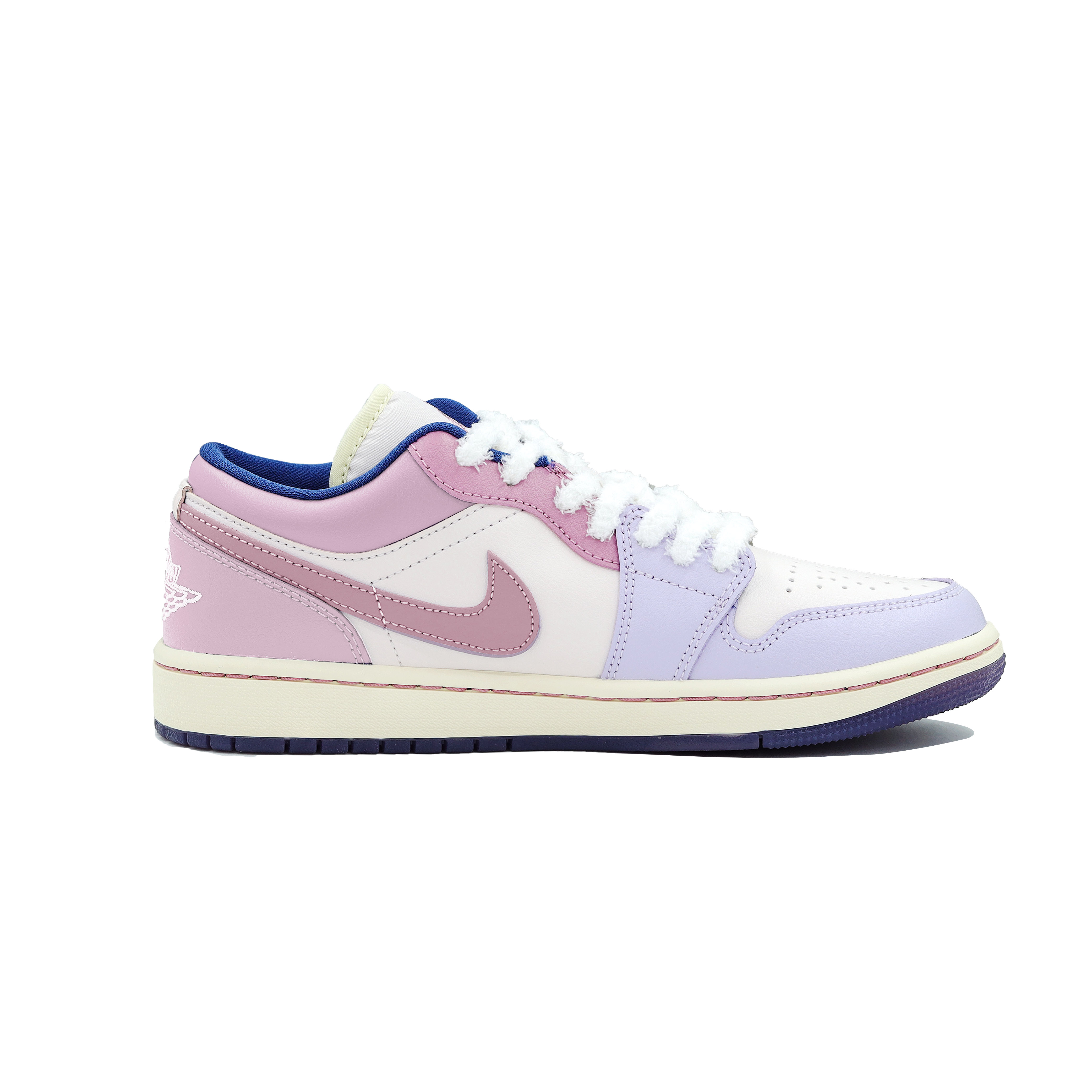 Jordan Air Jordan 1 Cushioning Slip Resistant Abrasion Resistant Low top Basketball Shoes Women’s Pink Purple