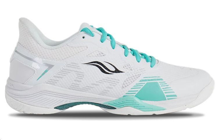 BONNY Slip Resistant Abrasion Resistant Low top Badminton Shoes White Green