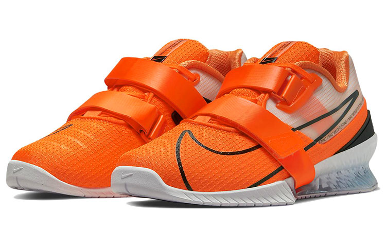 Кроссовки Nike Romaleos 4 (оранжево-черные) — фото 3