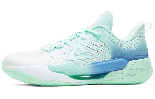 Peak Speed Magic Bullet Midsole Northern Lights Surround Reinforcement Midfoot Hollow TPU Shock Absorbing Anti-Slip Wrapping Anti-Impact Rebound Low-top Practical Basketball Shoes Men's White Green