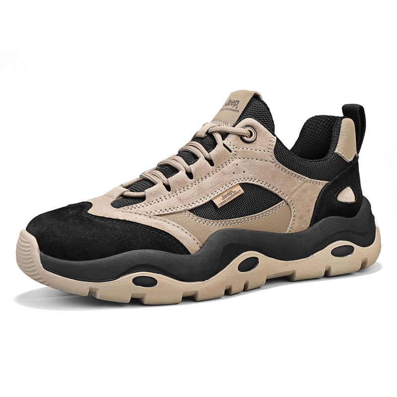 Jeep Abrasion Resistant Abrasion Resistant Low top Mountaineering Shoes Men’s Light Khaki