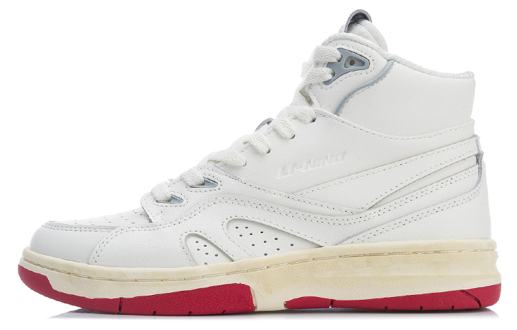 Li Ning 937 Vintage Basketball Shoes Women’s High Top Ecru