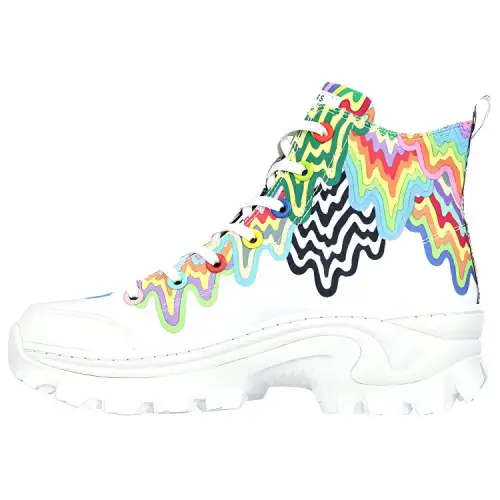 Jen Stark x Skechers Street Ankle Boots Women's White