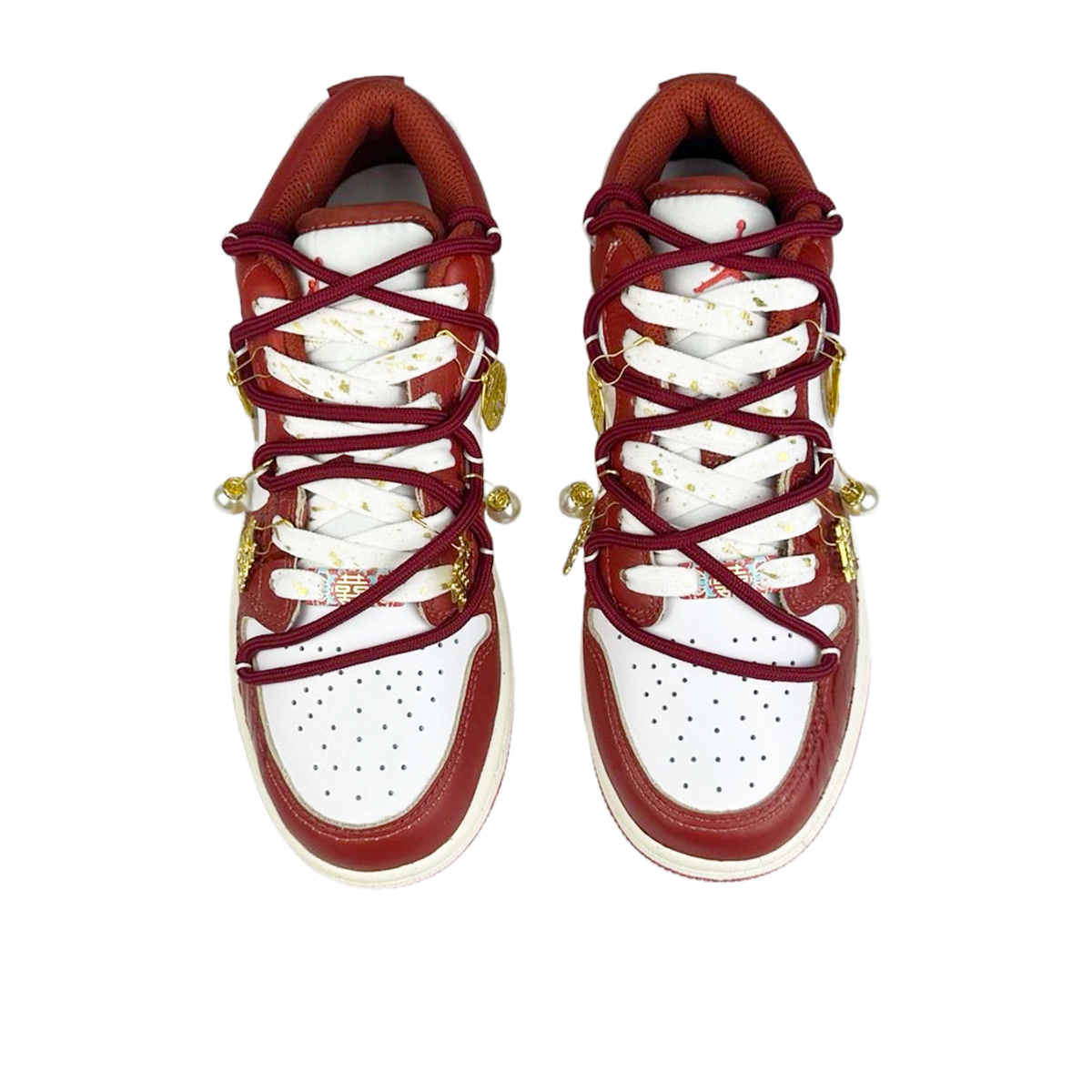 Jordan Air Jordan 1 Abrasion Resistant Abrasion Resistant Low top Vintage Basketball Shoes GS White Red