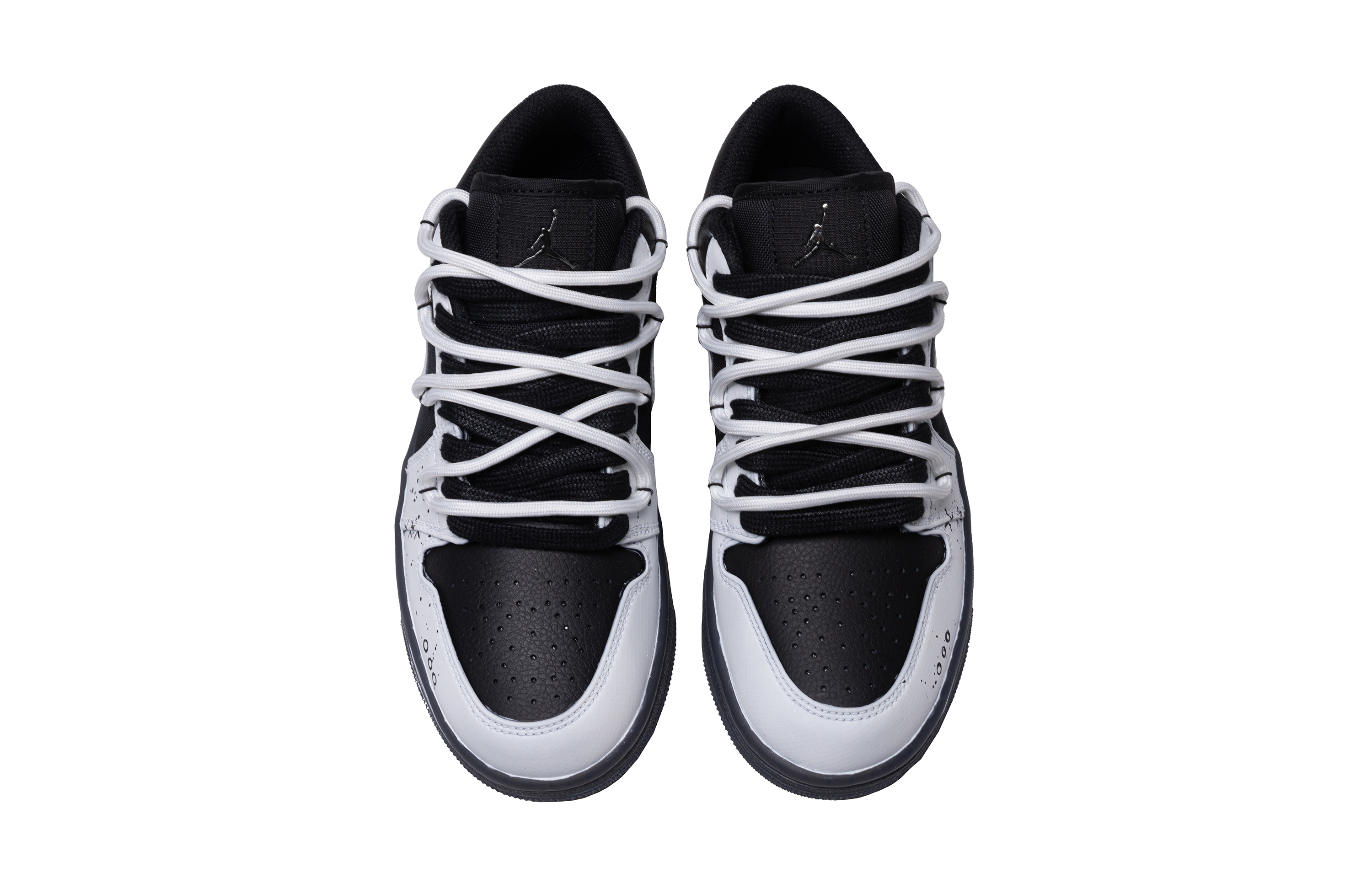 Jordan Air Jordan 1 Honey Words Slip Resistant Abrasion Resistant Low top Vintage Basketball Shoes Unisex Black