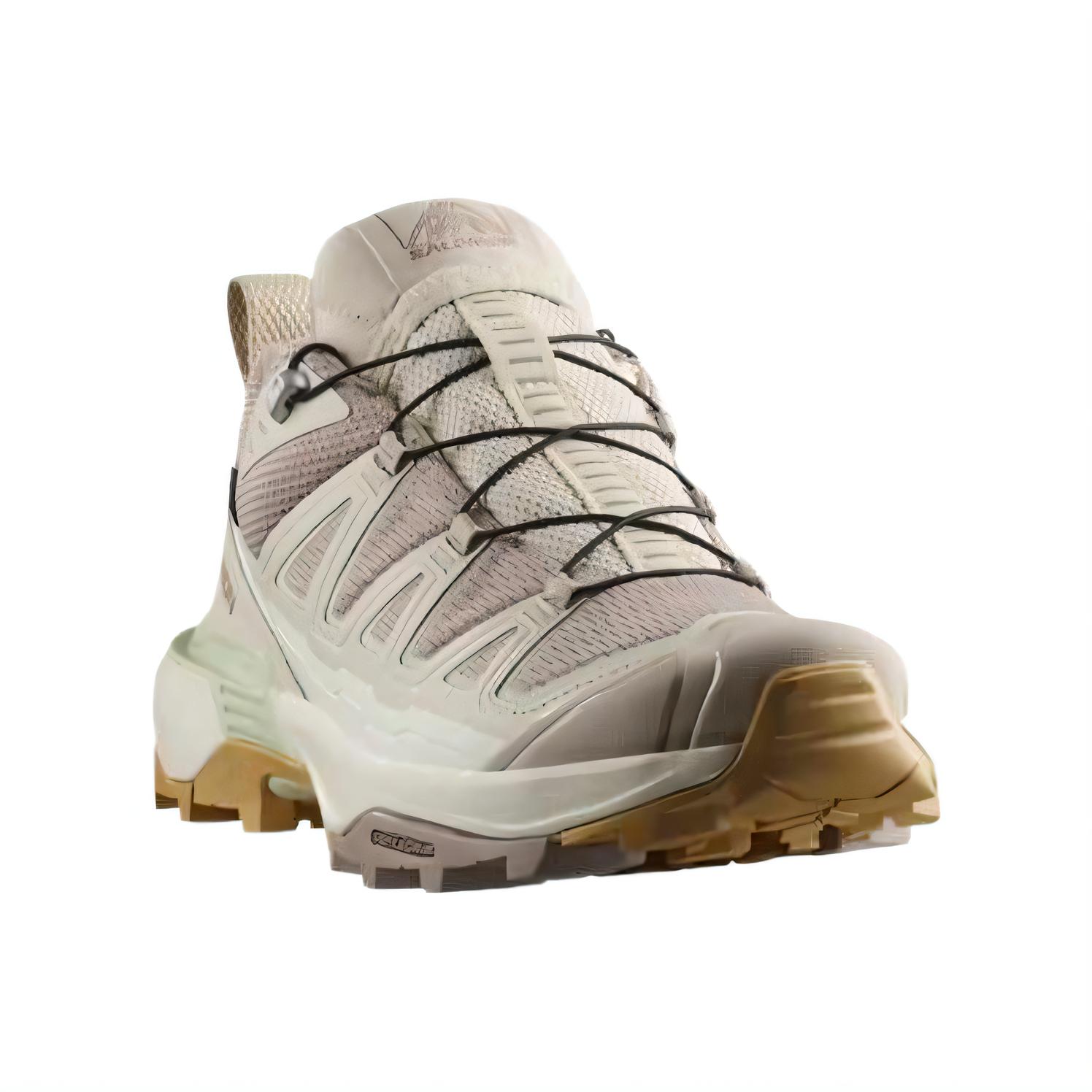 SALOMON X ULTRA 360 Textile, Synthetic Leather Waterproof Support Grip Low top Mountaineering Shoes Women’s Beige Gray