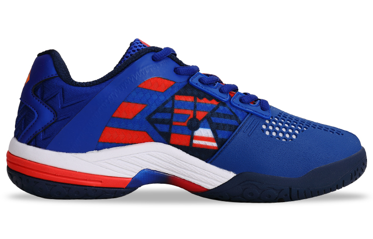 KUMPOO Badminton Shoes Unisex Low Top Blue/Red