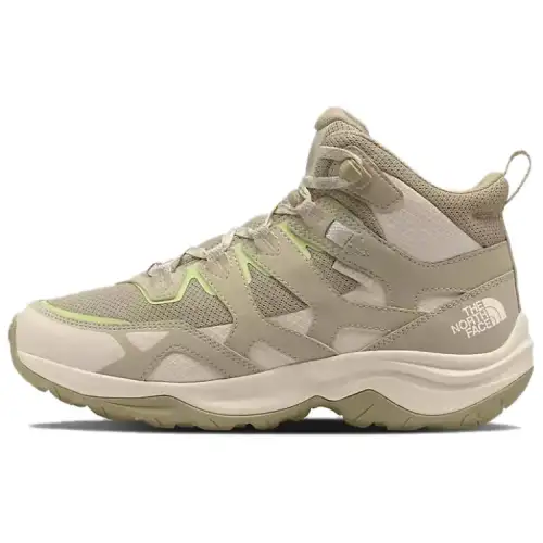 THE NORTH FACE Hedgehog Waterproof And Wear resistant Mid top Mountaineering Shoes Women's Khaki