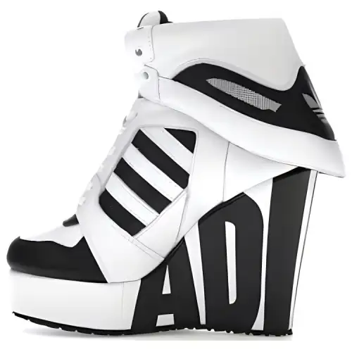 Adidas Women's Jeremy Scott Streetball Platform 'White Black' Women's