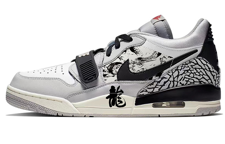 Jordan Legacy 312 Abrasion Resistant Abrasion Resistant Low top Vintage Basketball Shoes Men's White Gray