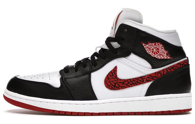 Jordan 1 Phat White Red Black Elephant Print