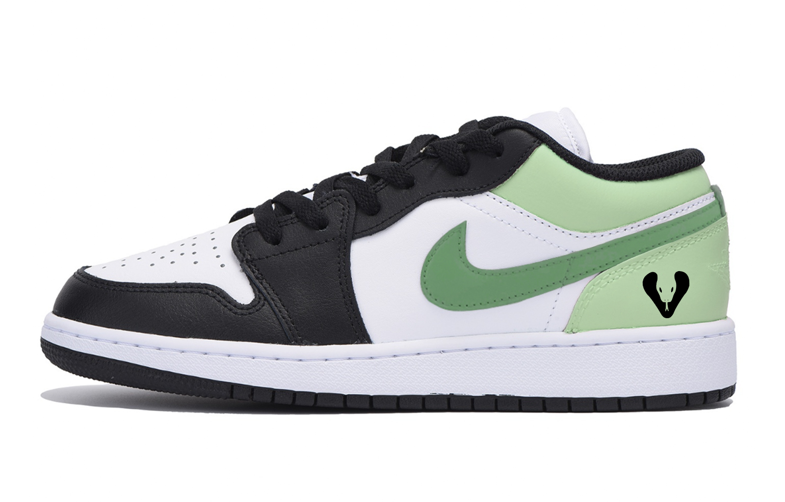 Jordan Air Jordan 1 Abrasion Resistant Low top Vintage Basketball Shoes Men’s Black Green
