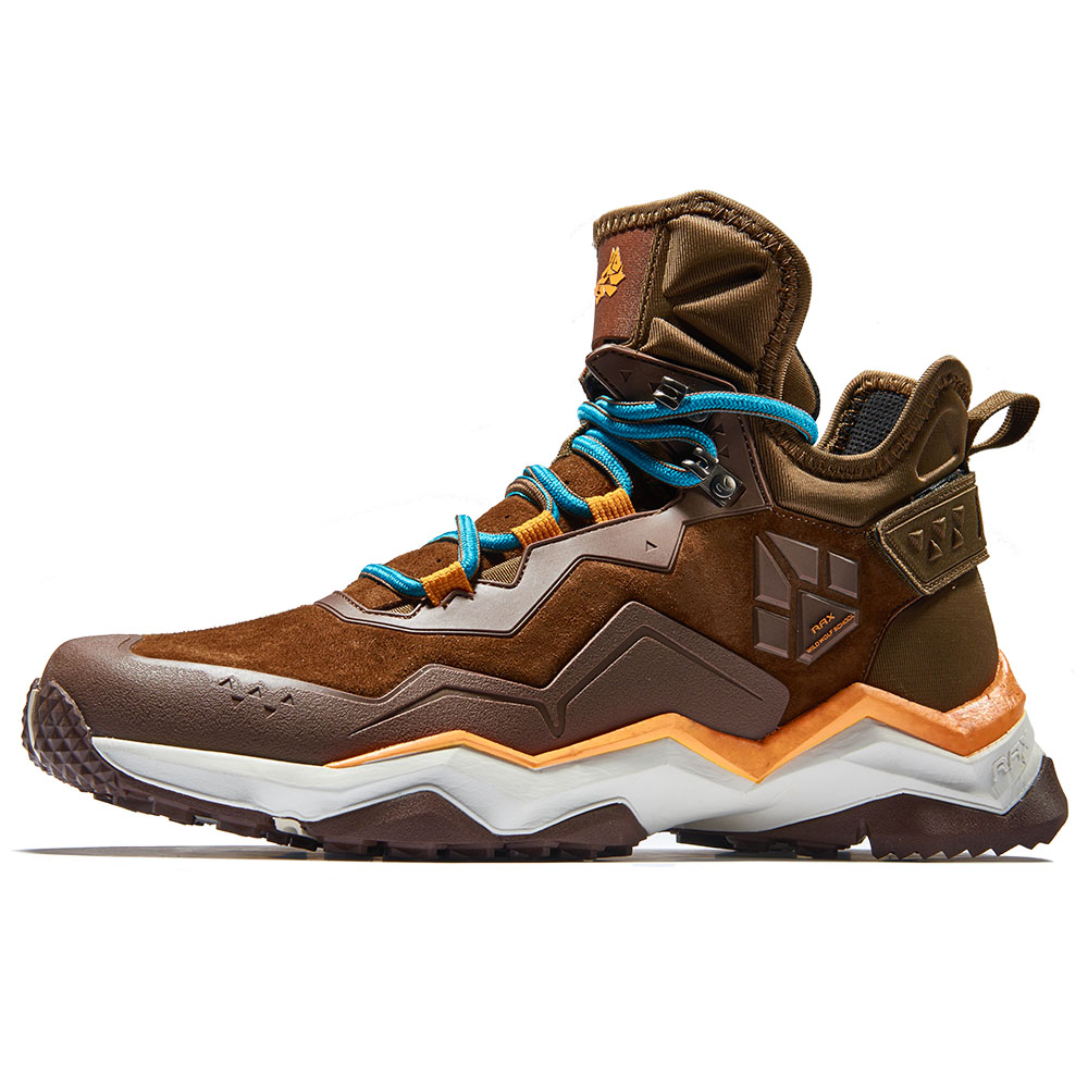 RAX Slip Resistant, Abrasion Resistant, Lightweight High top Outdoor Shoes Men’s Brown