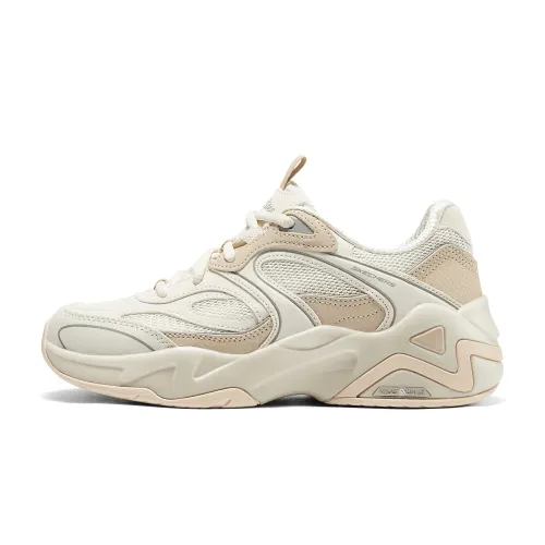 Skechers DLITES Abrasion Resistant Breathable Abrasion Resistant Breathable Low top Chunky Sneakers Women's Natural