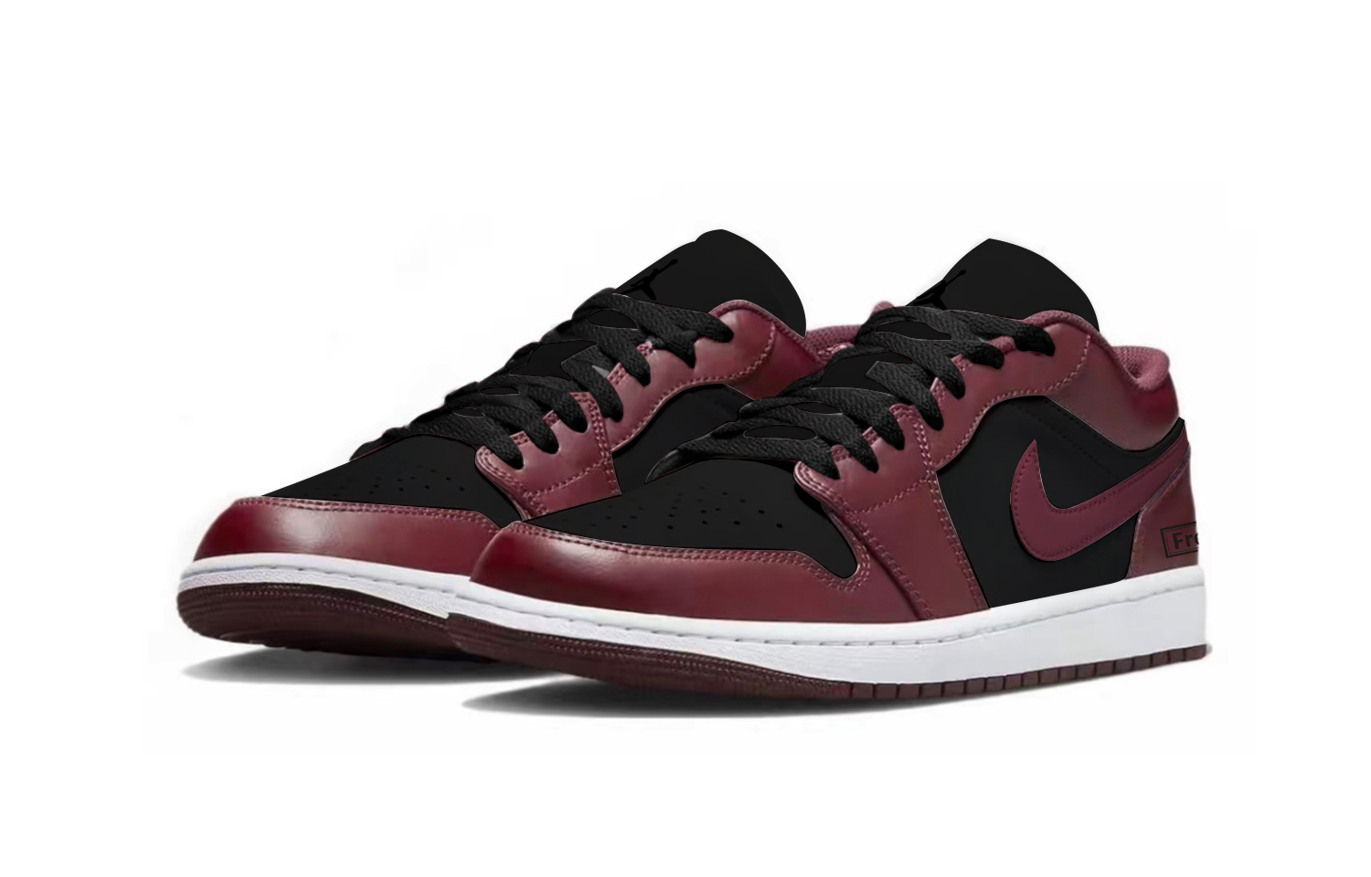 Jordan Air Jordan 1 Abrasion Resistant Low top Vintage Basketball Shoes Unisex Red Black