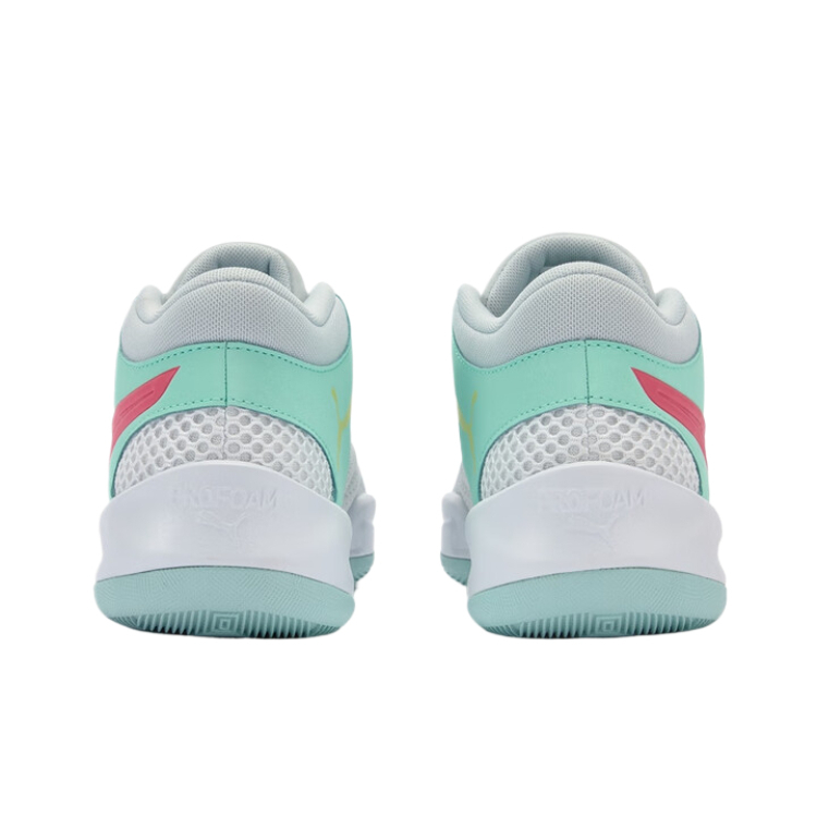 PUMA Court Pro Textile, Artificial Leather Mid top Basketball Shoes Unisex Mint Blue