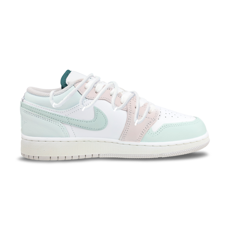 Jordan Air Jordan 1 Leather Abrasion Resistant Abrasion Resistant Low top Vintage Basketball Shoes Unisex Teal