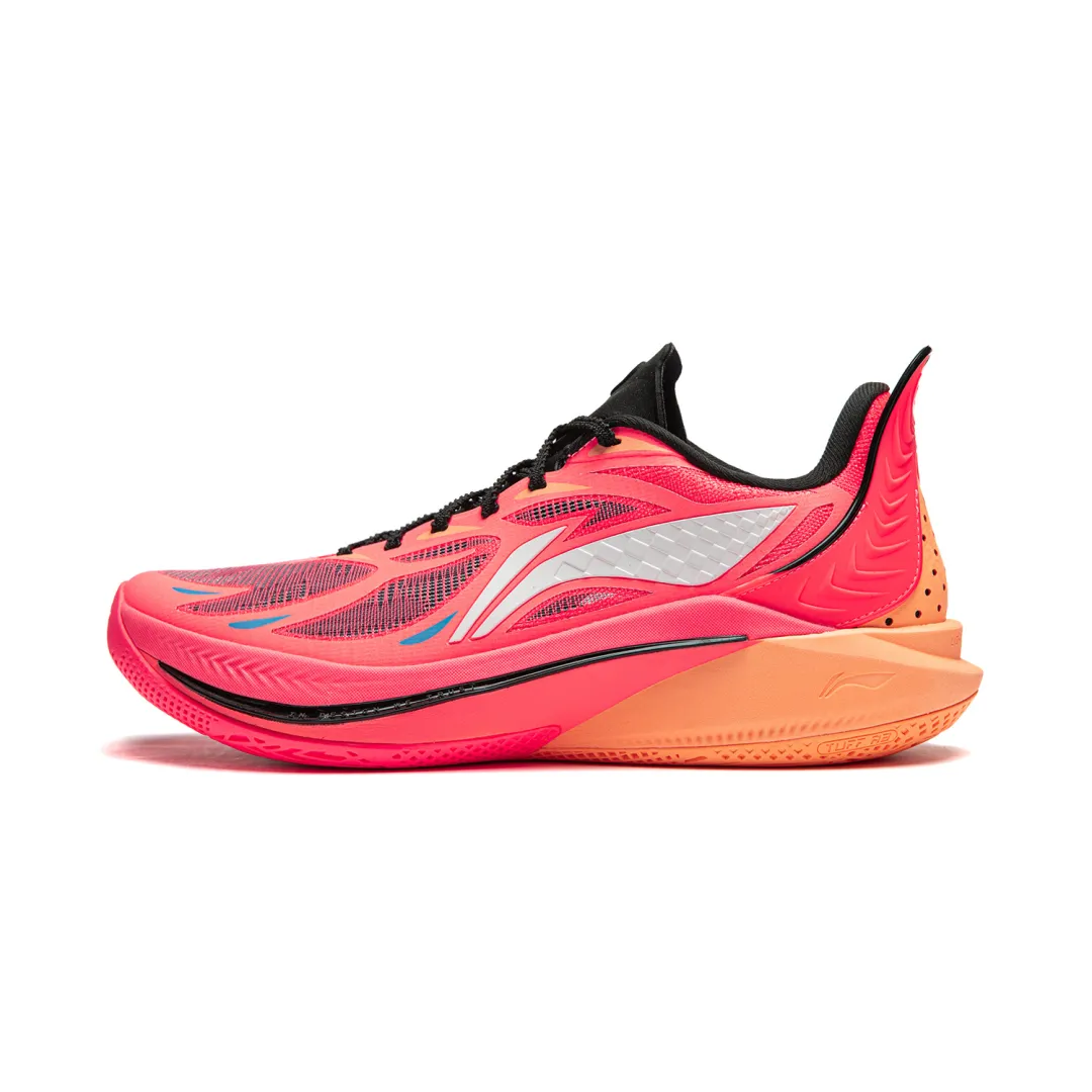 Li Ning Textile, TPU Cushioning Slip Resistant Abrasion Resistant Breathable High top Basketball Shoes Men's Red