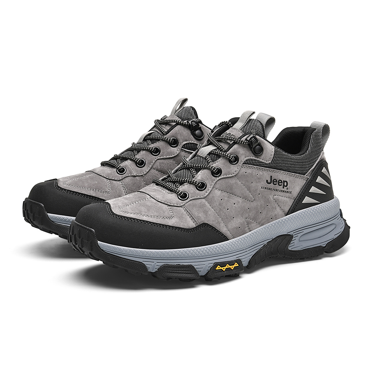Jeep Textile, Synthetic Leather Casual Low top Outdoor Shoes Men’s Gray