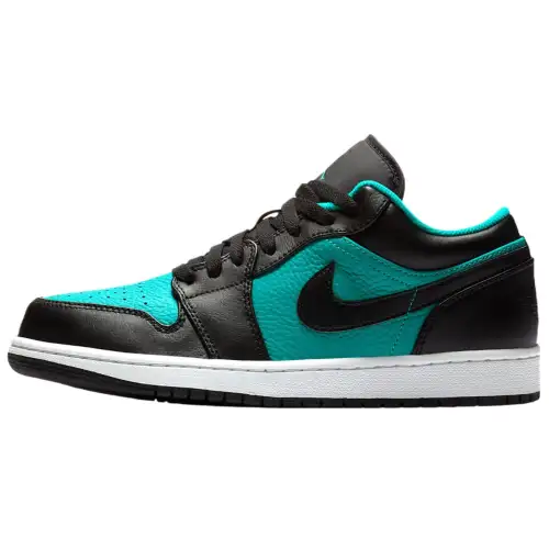 Jordan Air Jordan 1 Cushioning Low top Vintage Basketball Shoes Unisex Black Green