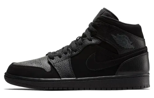 Jordan 1 Mid Black Dark Smoke Grey