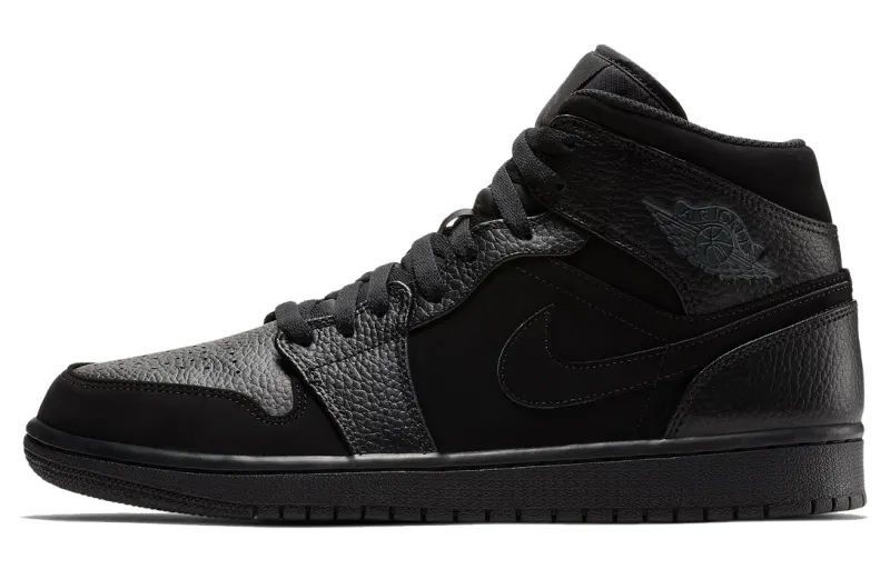 Jordan 1 Mid Black Dark Smoke Grey