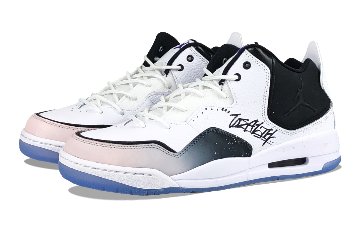 Jordan Courtside 23 Pink Miracle Mid top Vintage Basketball Shoes Unisex Pink White Black
