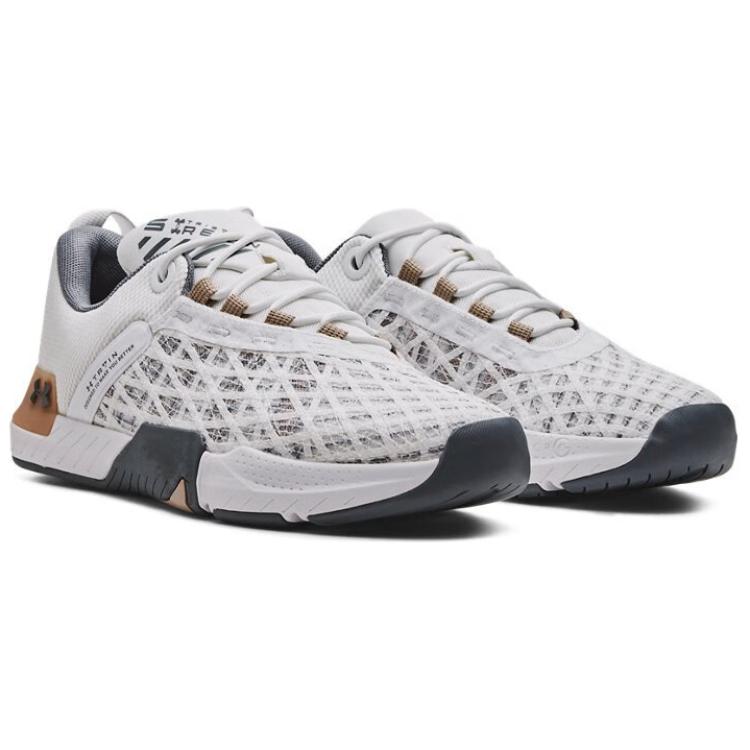 Under Armour TriBase Reign 5 Slip Resistant Abrasion Resistant Low top Training Shoes Men’s White