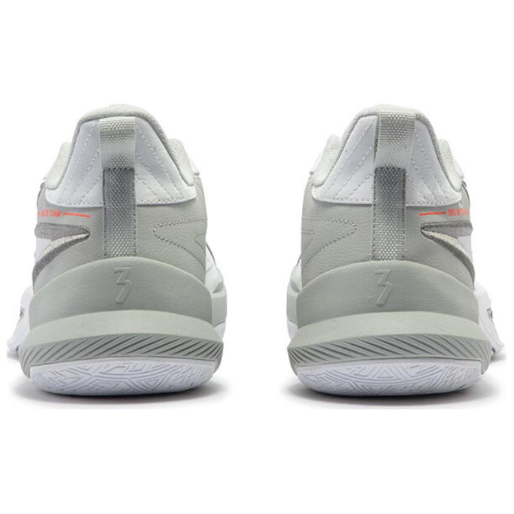 361° Big3 Team Cushioning Slip Resistant Abrasion Resistant Low top Basketball Shoes Men’s White Gray